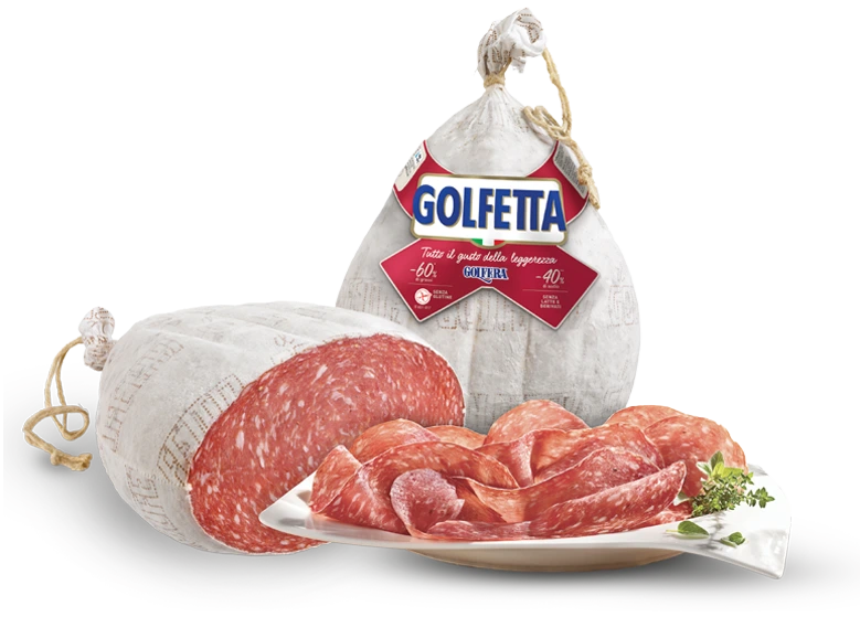 Golfetta salume dell'azienda Golfera Salame a basso contenuto di sodio