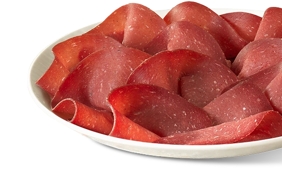 Bresì Golfera, bresaola di manzo sul piatto