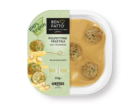 Polpettine vegetali con hummus