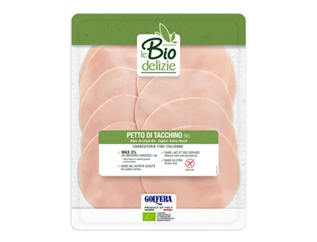 Organic oven-roasted turkey breast 80g